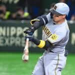 【野球】CY賞左腕からの3ラン！佐藤輝明、感謝の言葉で締める